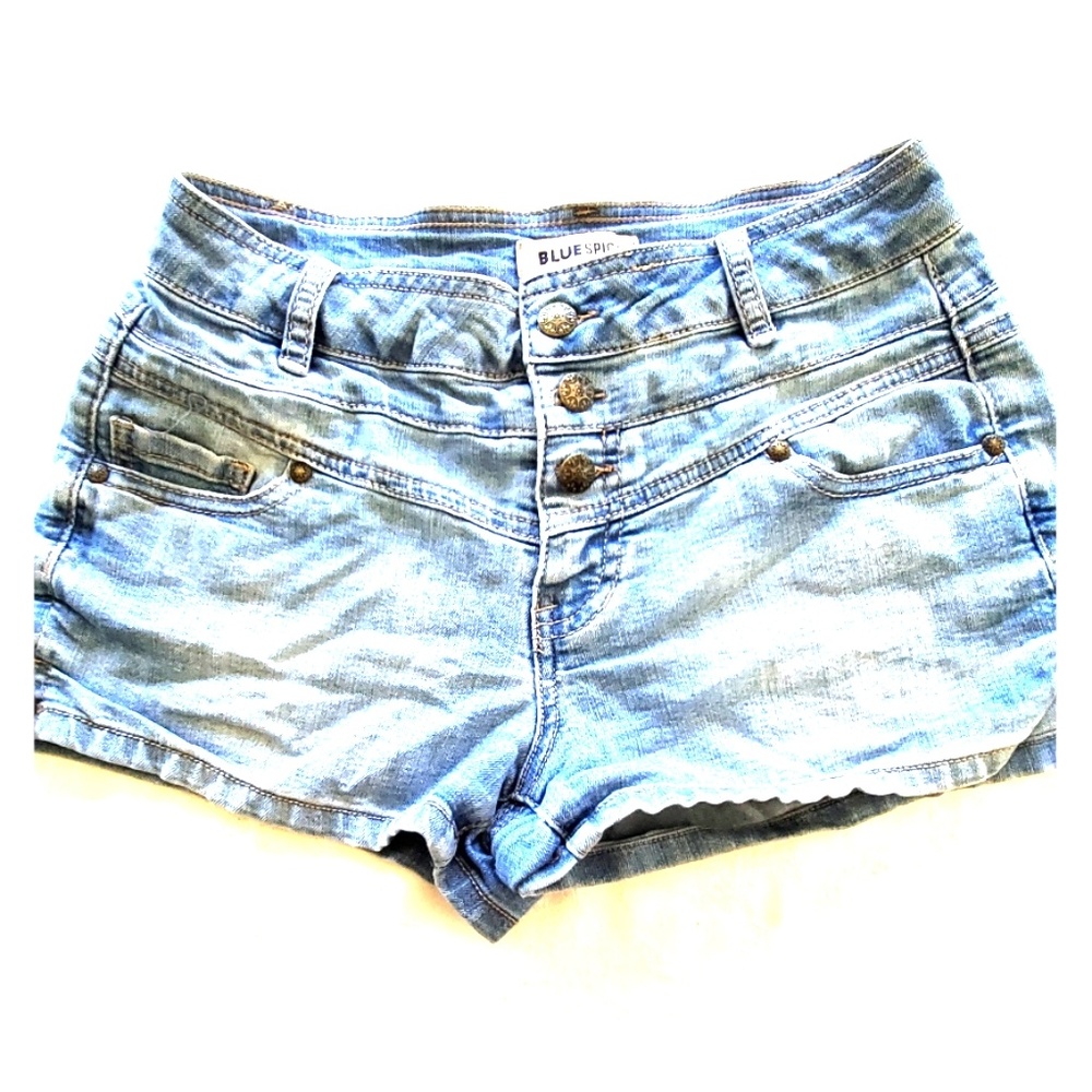 Blue Spice shorty shorts